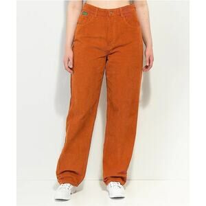 Empyre Tori Corduroy Pants Women's Size 8 30x 31 Orange Baggy Y2K Skater